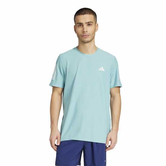 Adidas Мъжка Риза Own The Run T-Shirt Mens Mint Ton Мъжки дрехи за бягане