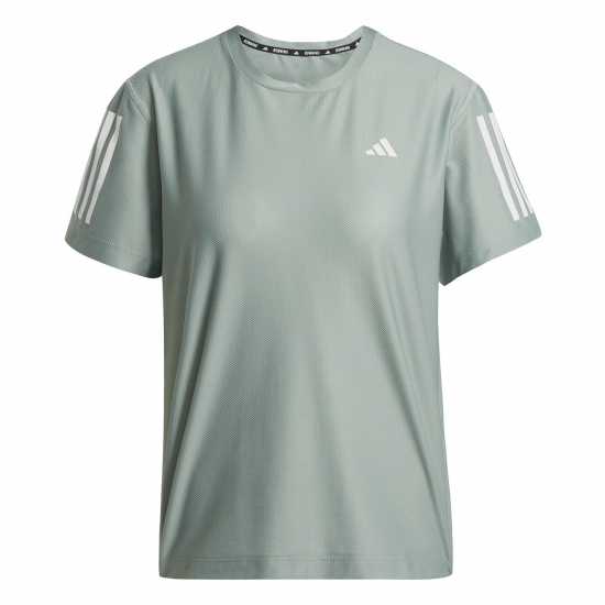 Adidas Own The Run T-Shirt Womens Сребърно зелено Атлетика