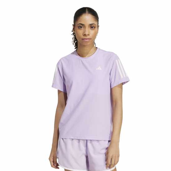 Дамски дрехи за бягане Adidas Own The Run T-Shirt Womens Powder Plum Adidas Own The Run T-Shirt Womens Powder Plum Дамски дрехи за бягане