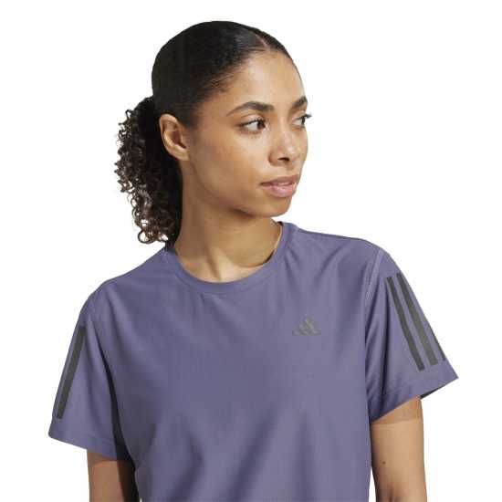 Adidas Own The Run T-Shirt Womens violet Дамски дрехи за бягане