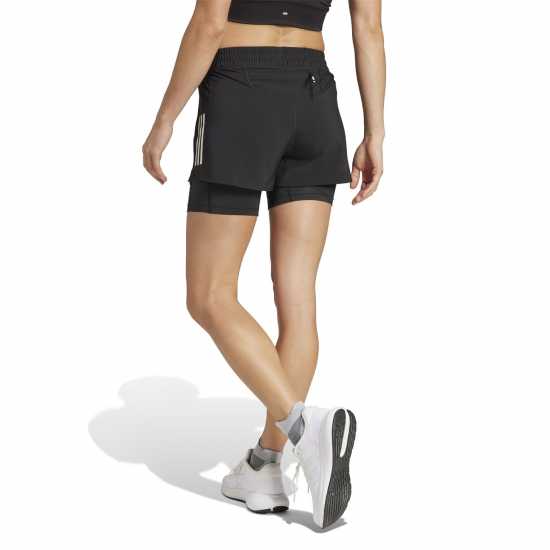 Adidas Дамски Шорти Own The Run 2-In-1 Running Shorts Womens Черно Дамски клинове за фитнес