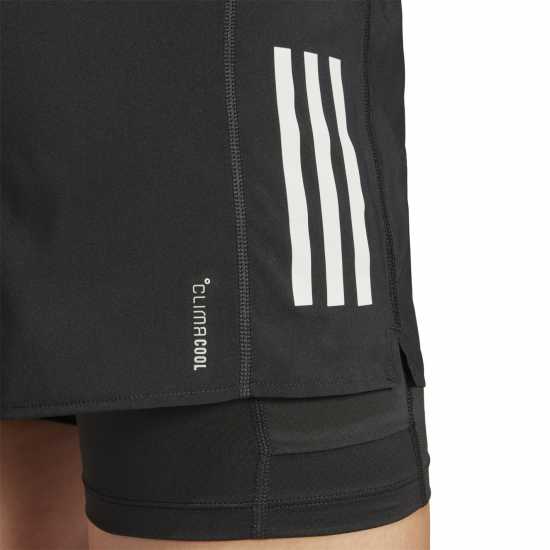 Adidas Дамски Шорти Own The Run 2-In-1 Running Shorts Womens Черно Дамски клинове за фитнес