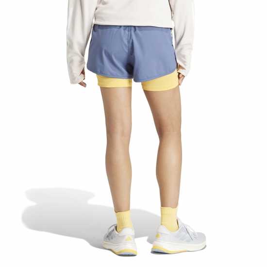 Adidas Дамски Шорти Own The Run 3-Stripes 2-In-1 Shorts Womens  Дамски клинове за фитнес