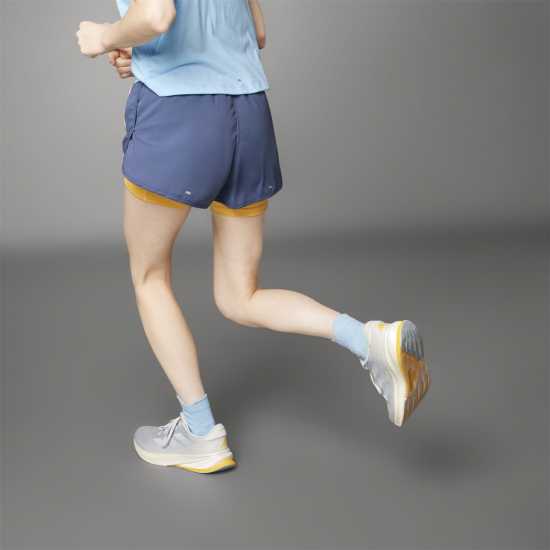 Adidas Дамски Шорти Own The Run 3-Stripes 2-In-1 Shorts Womens  Дамски клинове за фитнес