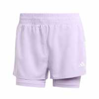Adidas Дамски Шорти Own The Run 2-In-1 Running Shorts Womens Powder Plum Дамски клинове за фитнес