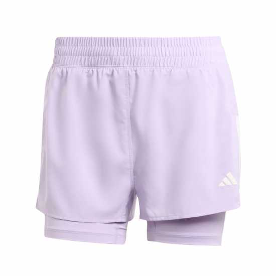 Adidas Дамски Шорти Own The Run 2-In-1 Running Shorts Womens Powder Plum Дамски клинове за фитнес