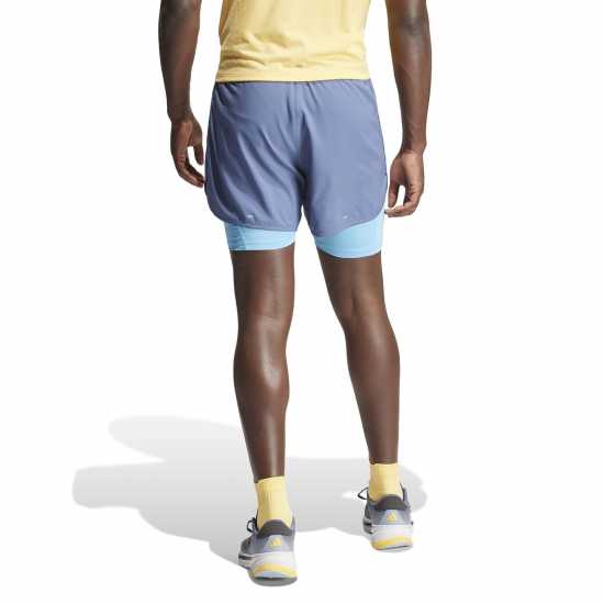 Adidas Мъжки Шорти Own The Run 3-Stripes 2-In-1 Shorts Mens  Мъжко облекло за едри хора