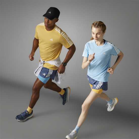 Adidas Мъжки Шорти Own The Run 3-Stripes 2-In-1 Shorts Mens  Мъжко облекло за едри хора