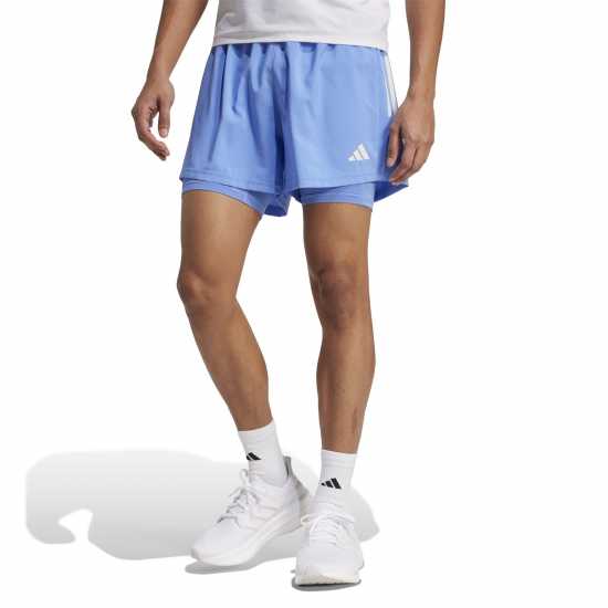 Мъжки дрехи за бягане Adidas Мъжки Шорти За Бягане Own The Run 2-In-1 Running Shorts Mens Blue Fusion Adidas Мъжки Шорти За Бягане Own The Run 2-In-1 Running Shorts Mens Blue Fusion Мъжки дрехи за бягане