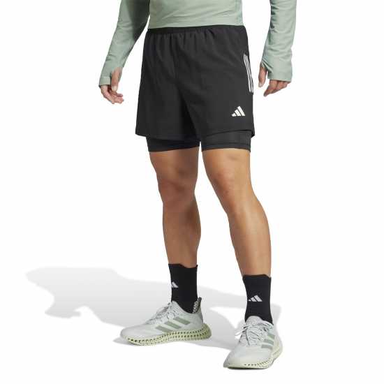 Adidas Мъжки Шорти За Бягане Own The Run 2-In-1 Running Shorts Mens Черно Атлетика