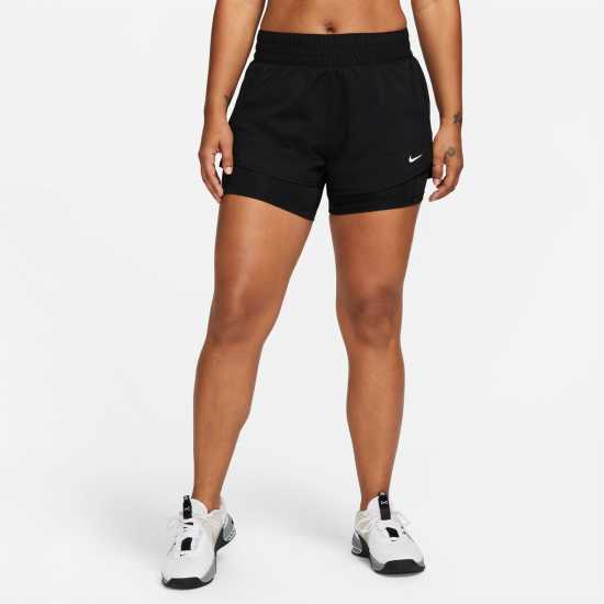 Nike One Women's Dri-FIT Mid-Rise 3 2-in-1 Shorts  Дамски клинове за фитнес