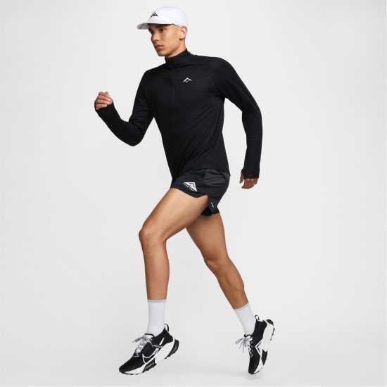 Nike Trail Long Sleeve Mid Layer T-Shirt Черно/Бяло Атлетика