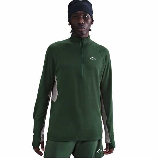 Nike Trail Long Sleeve Mid Layer T-Shirt Fir/Clay Grn Атлетика