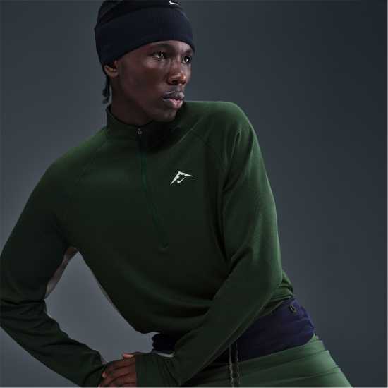 Nike Trail Long Sleeve Mid Layer T-Shirt Fir/Clay Grn Атлетика