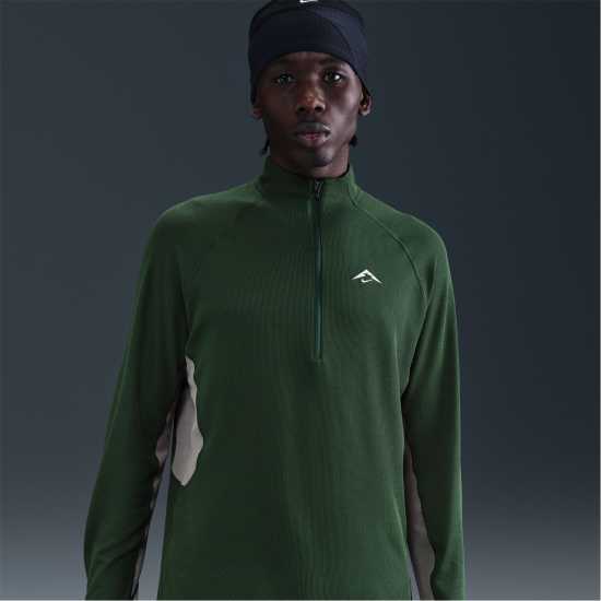 Nike Trail Long Sleeve Mid Layer T-Shirt Fir/Clay Grn Атлетика