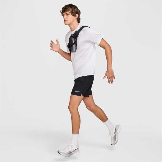 Nike Stride Short Sleeve Performance Tee Mens Бяло Атлетика