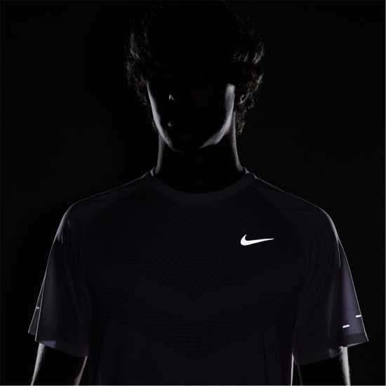 Nike Stride Short Sleeve Performance Tee Mens Бяло Атлетика