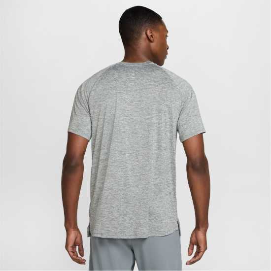 Nike Stride Short Sleeve Performance Tee Mens Димно сиво Атлетика