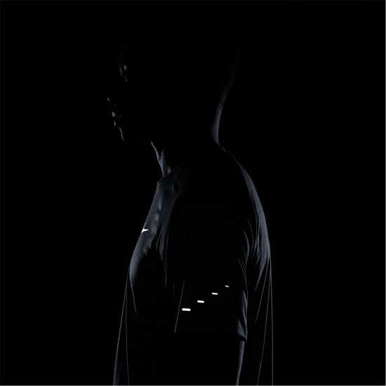 Nike Stride Short Sleeve Performance Tee Mens Димно сиво Атлетика