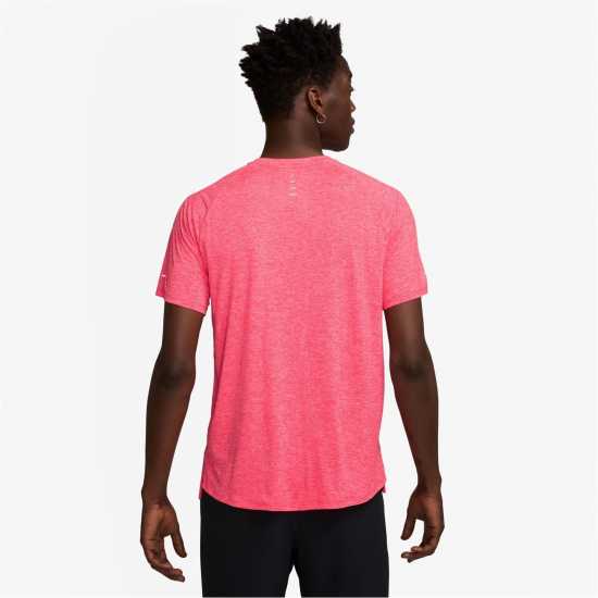 Nike Stride Short Sleeve Performance Tee Mens Crimson Атлетика