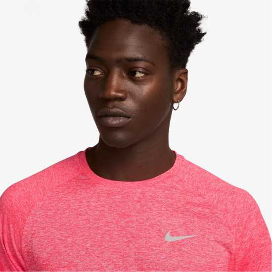 Nike Stride Short Sleeve Performance Tee Mens Crimson Атлетика