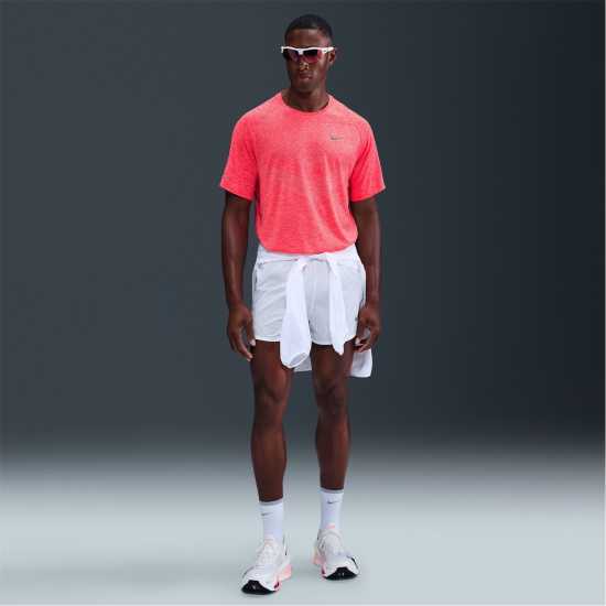 Nike Stride Short Sleeve Performance Tee Mens Crimson Атлетика