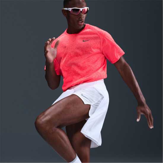 Nike Stride Short Sleeve Performance Tee Mens Crimson Атлетика