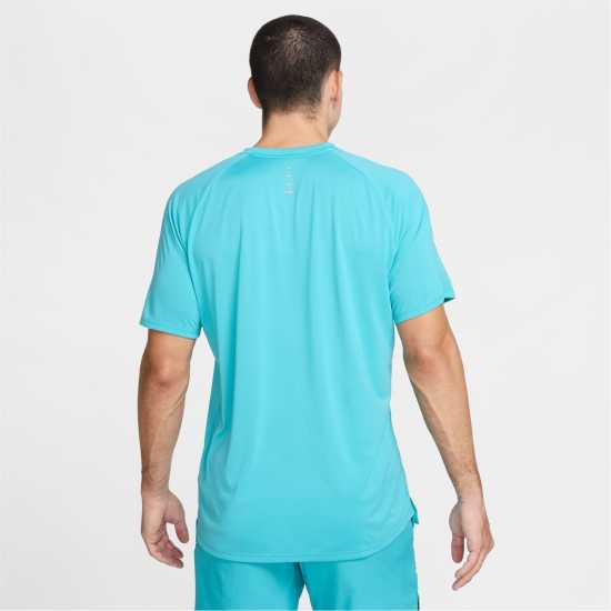 Nike Stride Short Sleeve Performance Tee Mens Кактусово синьо Атлетика