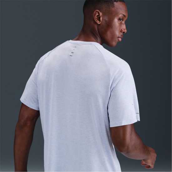 Nike Stride Short Sleeve Performance Tee Mens Ghost Blue Атлетика