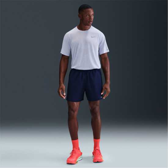 Nike Stride Short Sleeve Performance Tee Mens Ghost Blue Атлетика