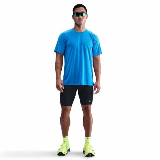 Nike Stride Short Sleeve Performance T-Shirt Син герой Nike Stride Short Sleeve Performance T-Shirt Син герой