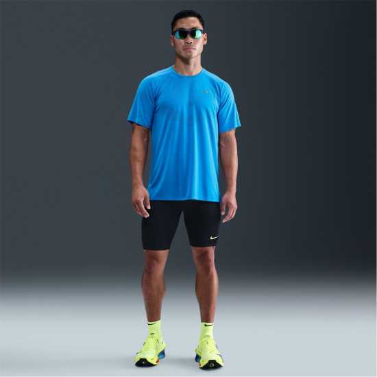 Nike Stride Short Sleeve Performance T-Shirt Син герой Nike Stride Short Sleeve Performance T-Shirt Син герой