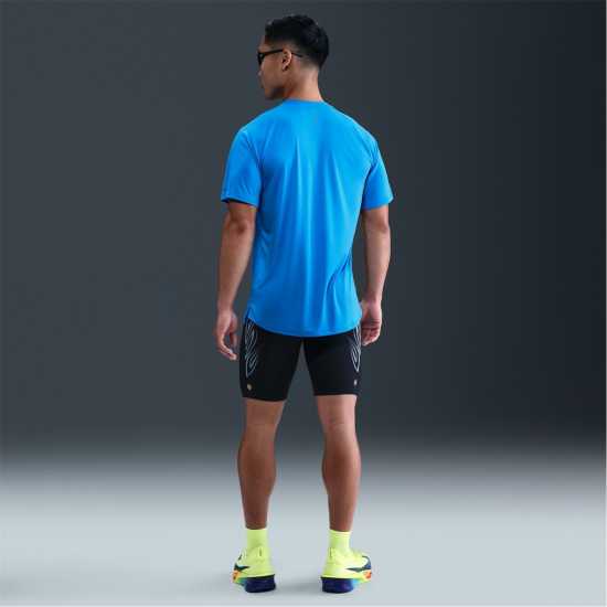 Nike Stride Short Sleeve Performance T-Shirt Син герой Nike Stride Short Sleeve Performance T-Shirt Син герой