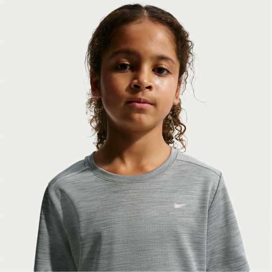 Nike Dri-Fit Miler Big Kids' (Boys') Training Top Smoke Grey 