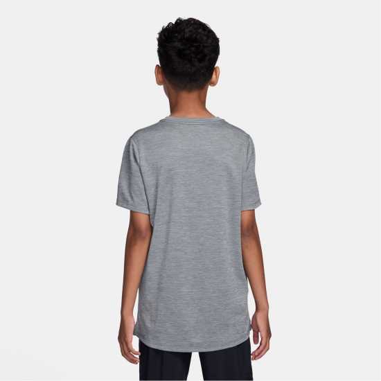 Nike Dri-Fit Miler Big Kids' (Boys') Training Top Smoke Grey 
