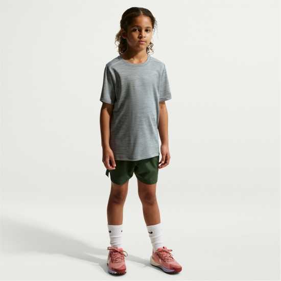 Nike Dri-Fit Miler Big Kids' (Boys') Training Top Smoke Grey 