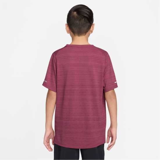 Nike Dri-Fit Miler Big Kids' (Boys') Training Top Sweet Beet Дрехи за бягане