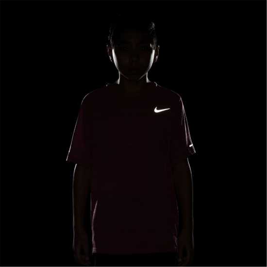 Nike Dri-Fit Miler Big Kids' (Boys') Training Top Sweet Beet Дрехи за бягане