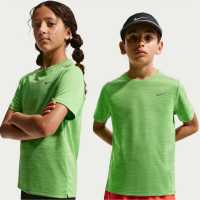 Nike Dri-Fit Miler Big Kids' (Boys') Training Top Liquid Lime 
