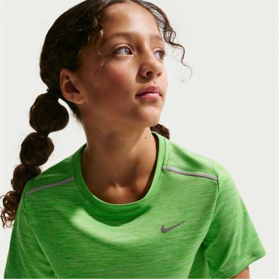 Nike Dri-Fit Miler Big Kids' (Boys') Training Top Liquid Lime 