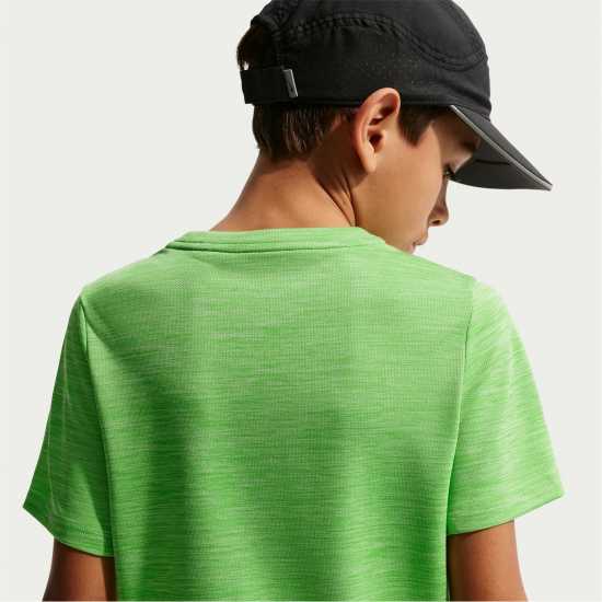 Nike Dri-Fit Miler Big Kids' (Boys') Training Top Liquid Lime 