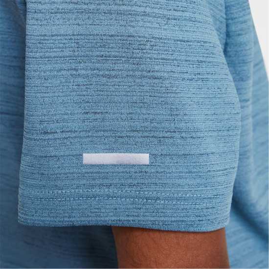 Nike Dri-FIT Miler Big Kids' (Boys') Training Top Димно синьо Детски тениски и фланелки