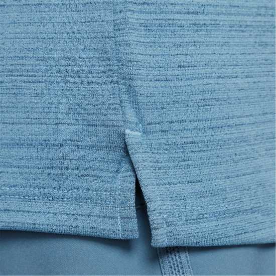 Nike Dri-FIT Miler Big Kids' (Boys') Training Top Димно синьо Детски тениски и фланелки