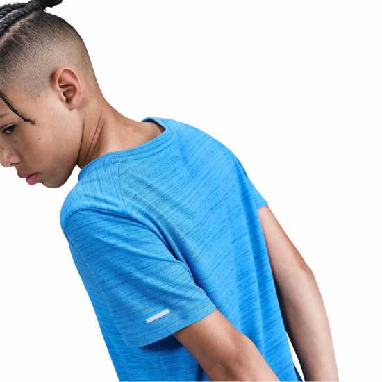 Nike Dri-Fit Miler Big Kids' (Boys') Training Top Lt Photo Blue Дрехи за бягане