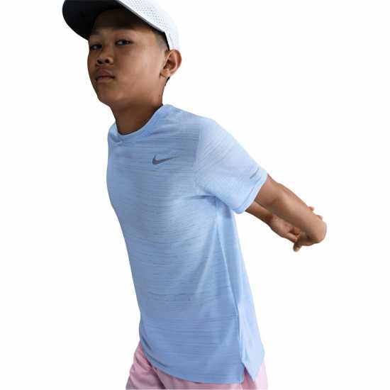 Nike Dri-Fit Miler Big Kids' (Boys') Training Top Кралска нюанс 