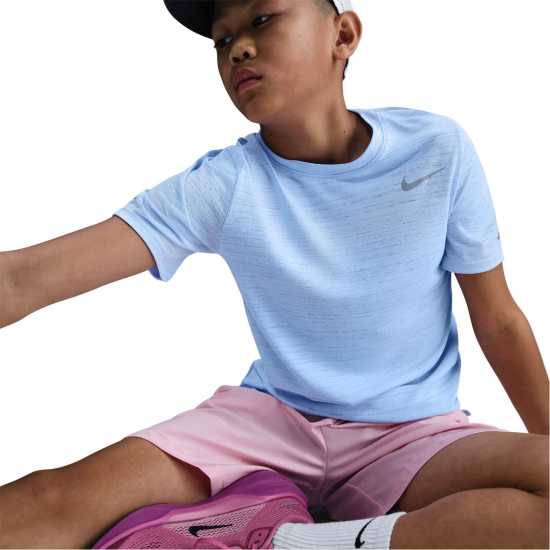 Nike Dri-Fit Miler Big Kids' (Boys') Training Top Кралска нюанс 