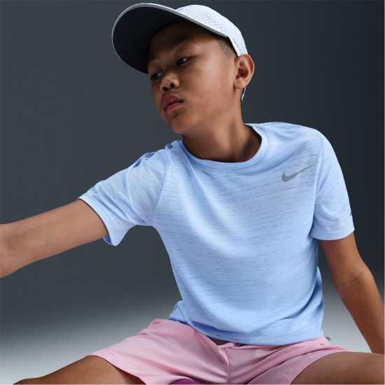 Nike Dri-Fit Miler Big Kids' (Boys') Training Top Кралска нюанс 
