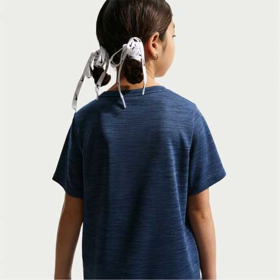 Nike Dri-Fit Miler Big Kids' (Boys') Training Top Navy/Silver 