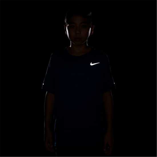 Nike Dri-Fit Miler Big Kids' (Boys') Training Top Green Abyss Дрехи за бягане