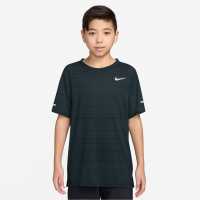 Nike Dri-Fit Miler Big Kids' (Boys') Training Top Seaweed Дрехи за бягане